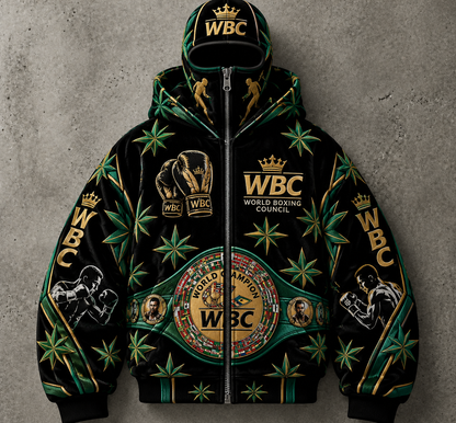 Boxing Champion Zip-Up Hoodie - Green